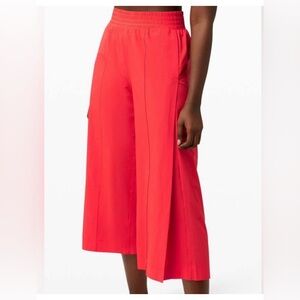 Lululemon Front-Pleat High-Rise Wide-Leg Cropped Pant
In a reddish orange color